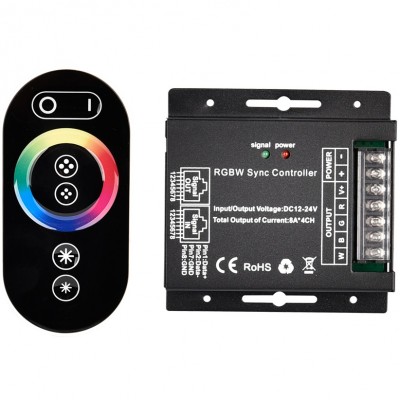 Μηχανισμός Dimmer με Controller Touch για Ταινία LED RGB+W 16A 12-24V DC IP20 30-381223